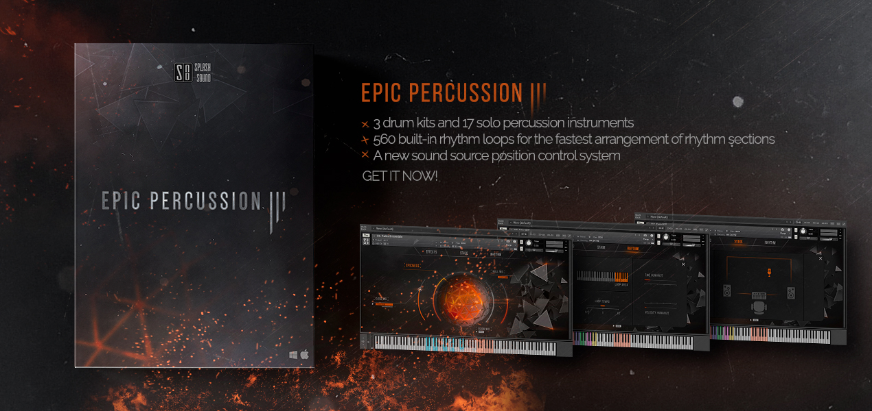 Brand new epic drums library for KONTAKT - Epic Percussion 3