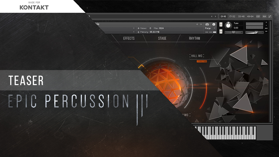 Epic Percussion 3 library for KONTAKT teaser video